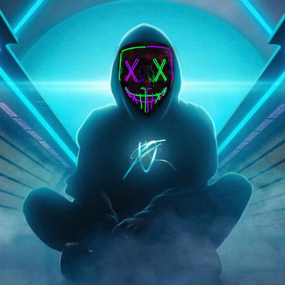 LED Light Up Halloween Mask