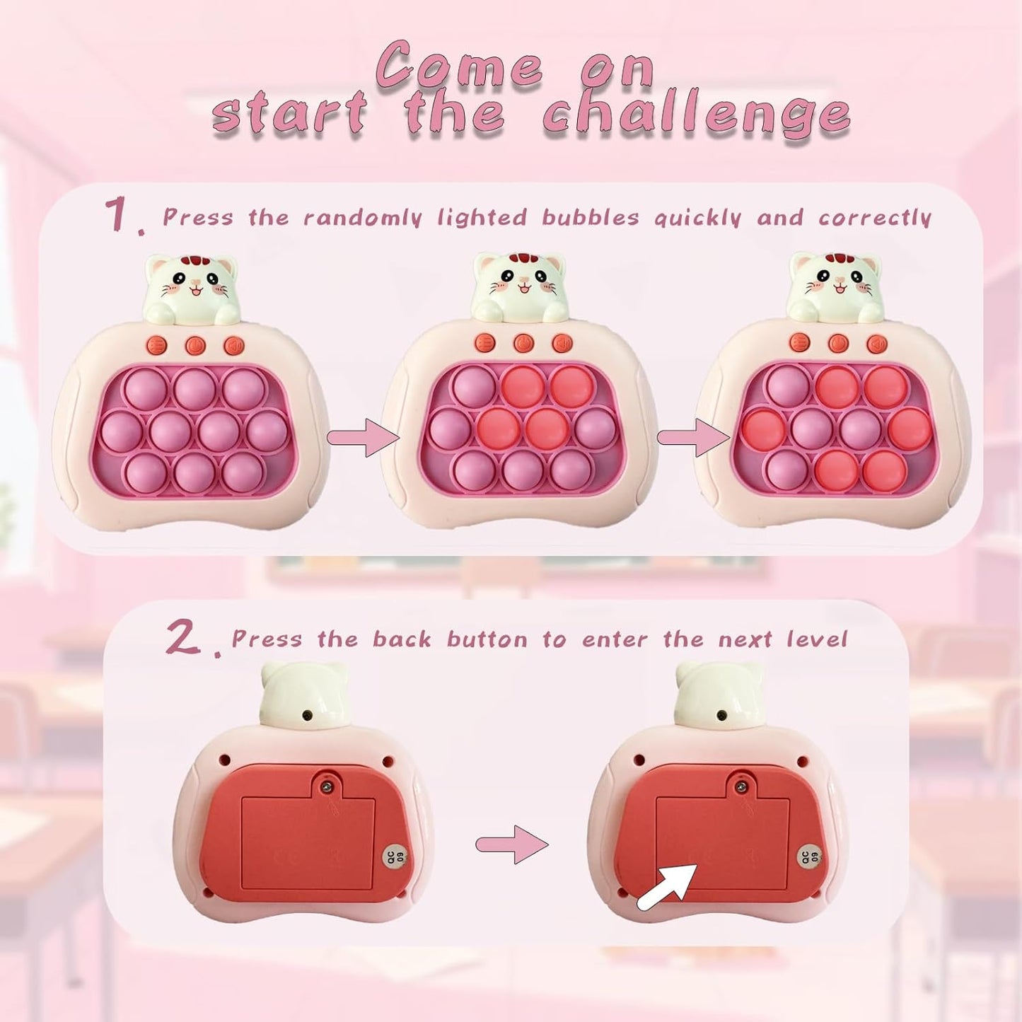 Halloween Light Up Fidget Toy Pop Game for Kids Adults