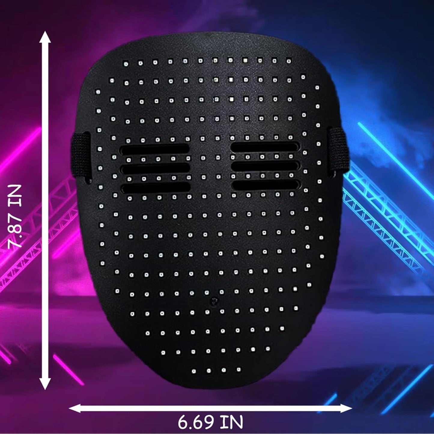 LED Light Up Mask with Gesture Sensing for Halloween Cosplay Party