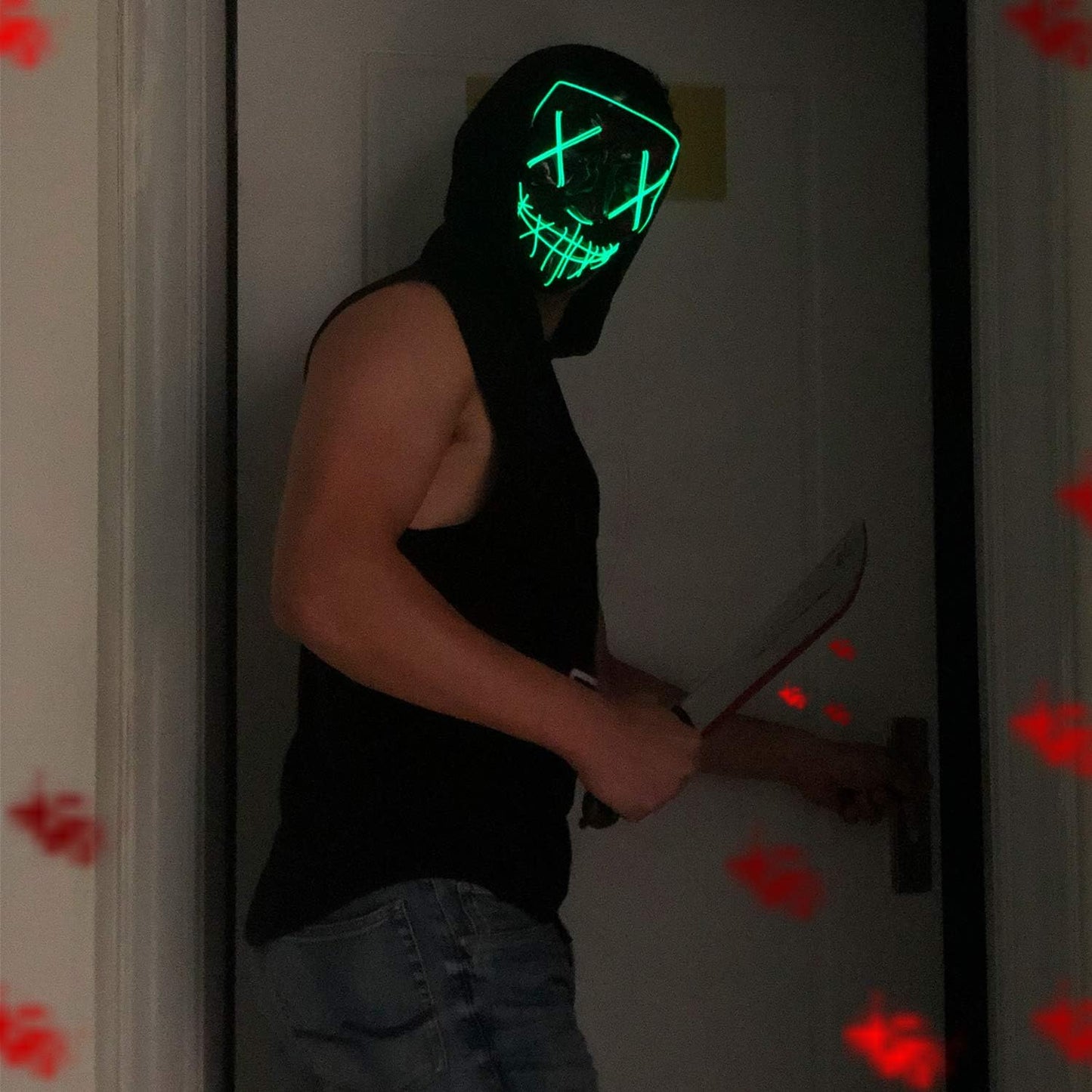 LED Light Up Halloween Mask