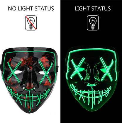 LED Light Up Halloween Mask