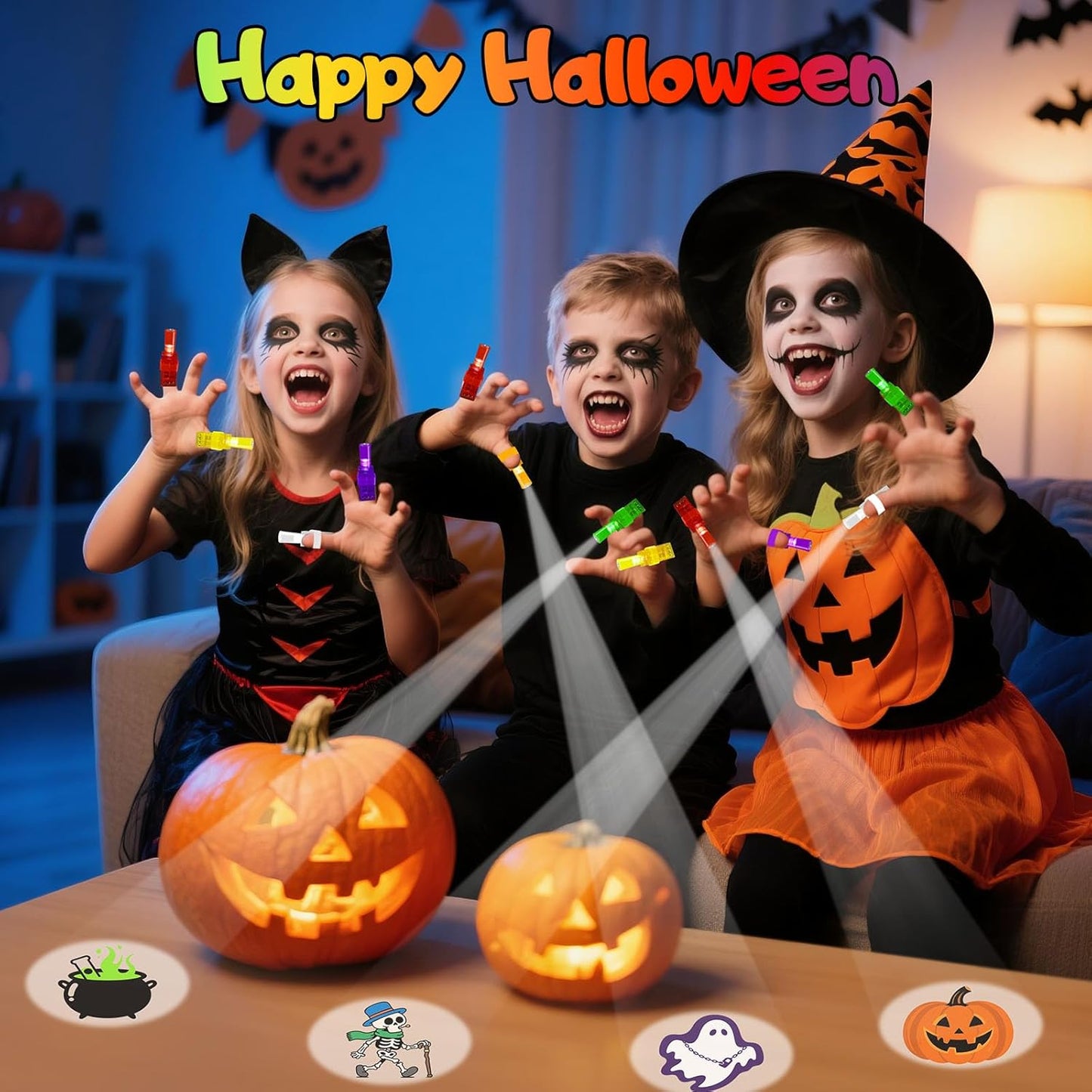 LED Finger Lights 36PCS Halloween Party Toys