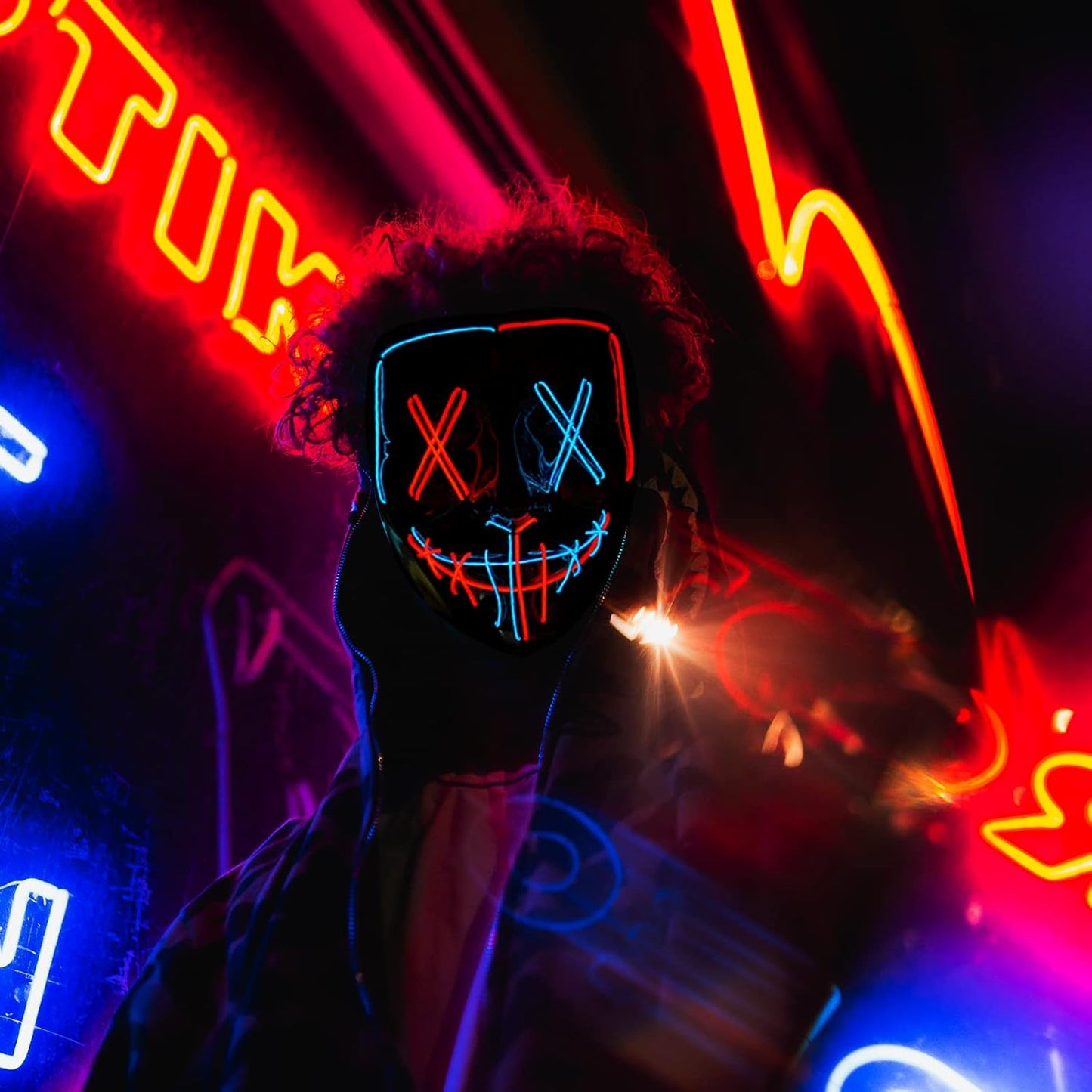 LED Light Up Halloween Mask