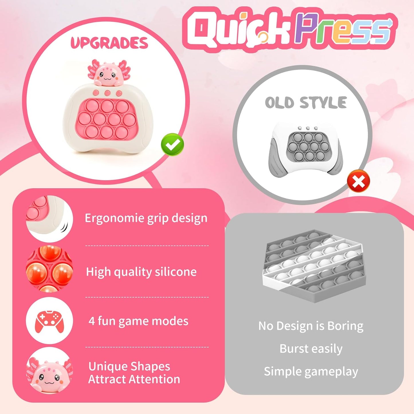 Halloween Light Up Fidget Toy Pop Game for Kids Adults