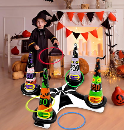 Inflatable Witch Hat Ring Toss Game Halloween