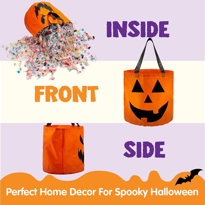 Halloween Trick or Treat Bags LED Light Reusable Buckets