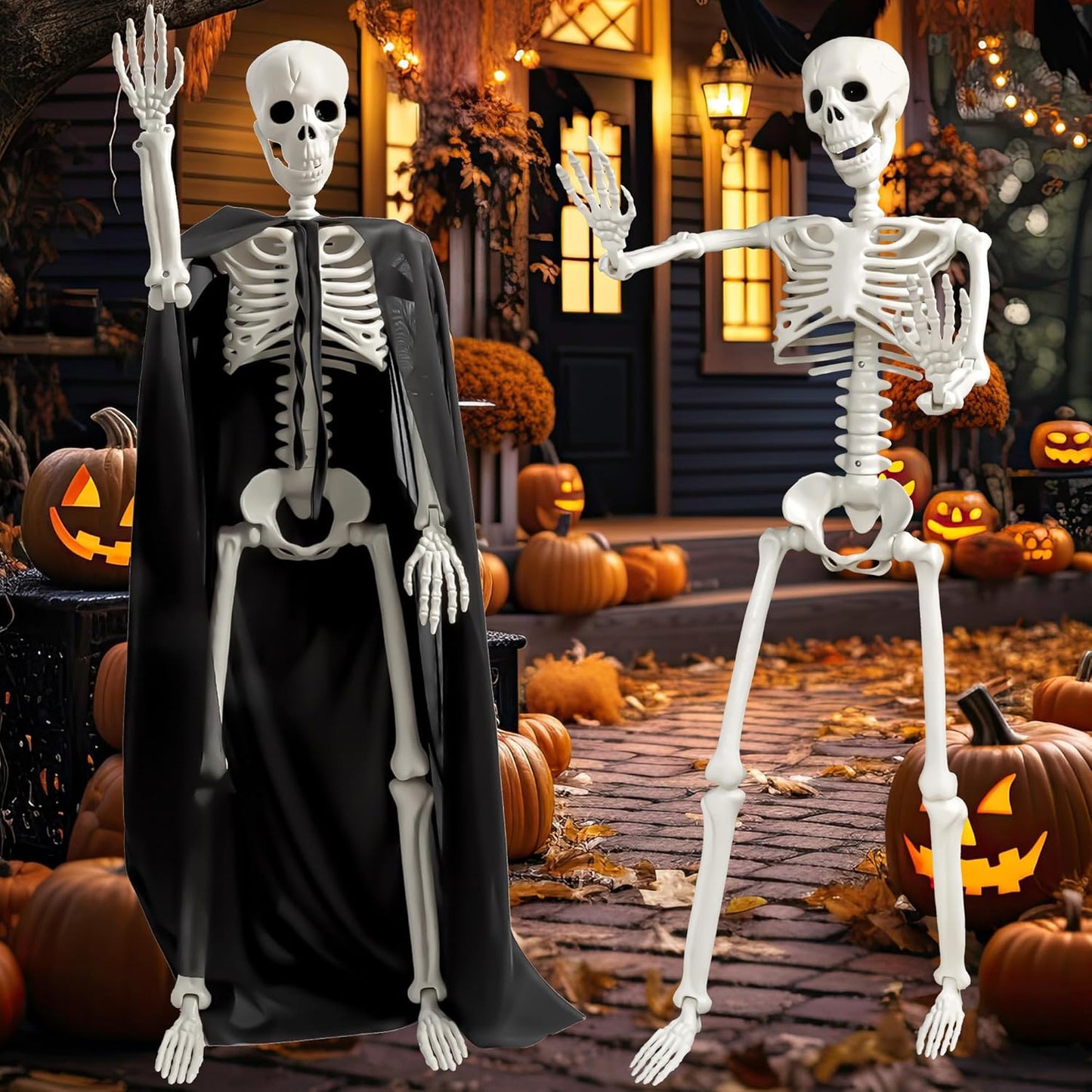 Halloween Skeleton Decorations 36 Inch Posable Full Body Yard Decor