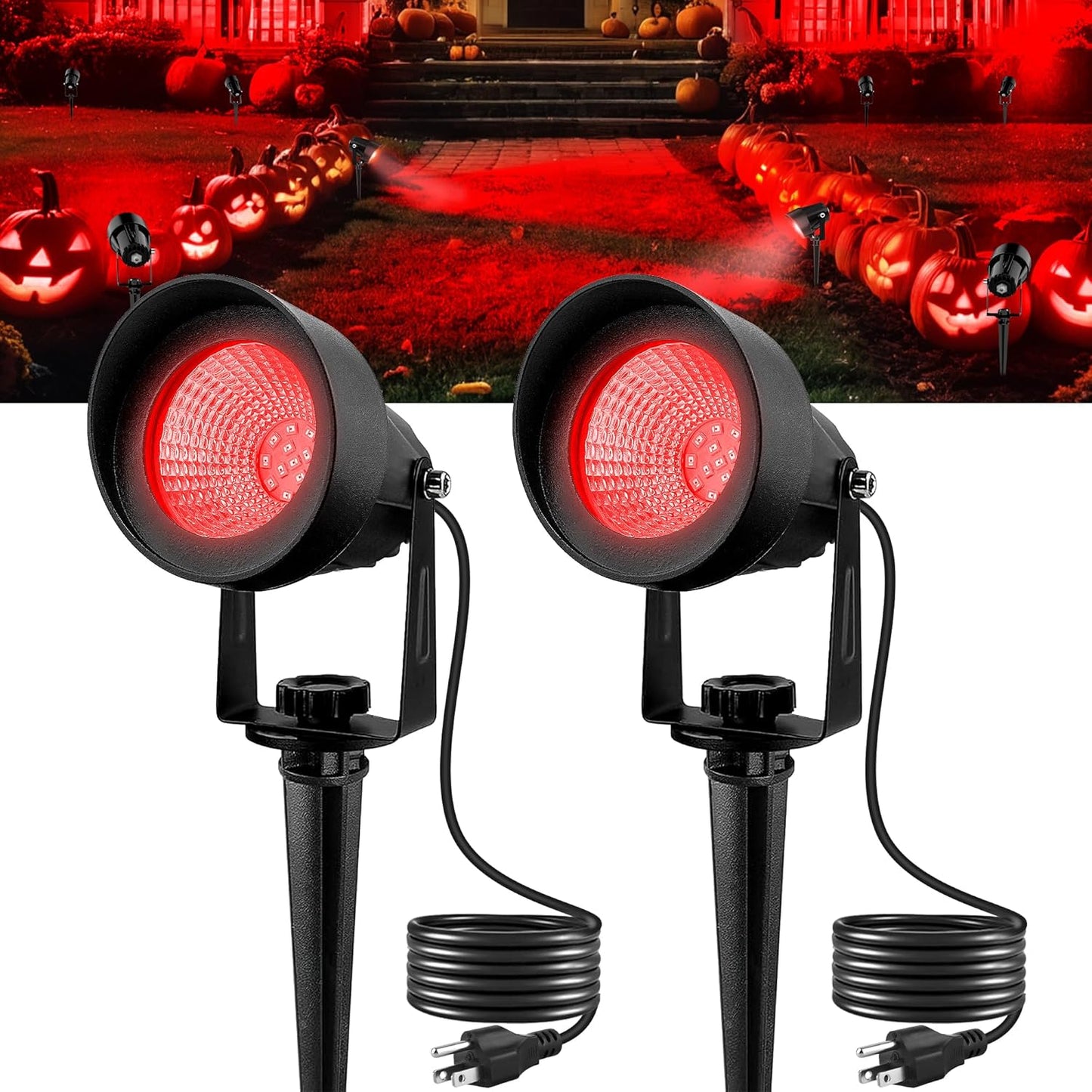 LED Spotlight Outdoor Waterproof Landscape Lighting Adjustable 2 Pack