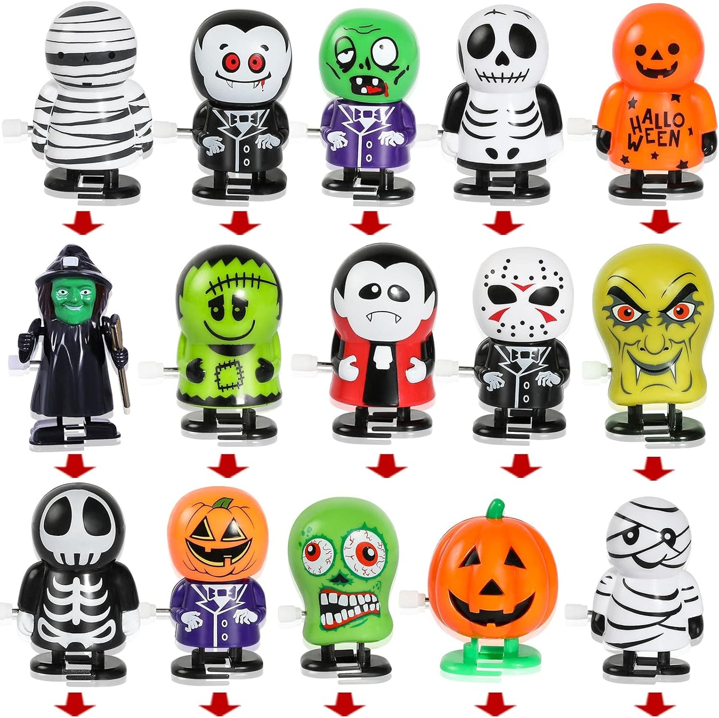 Halloween Wind Up Toys Assortment 24pcs Party Favors