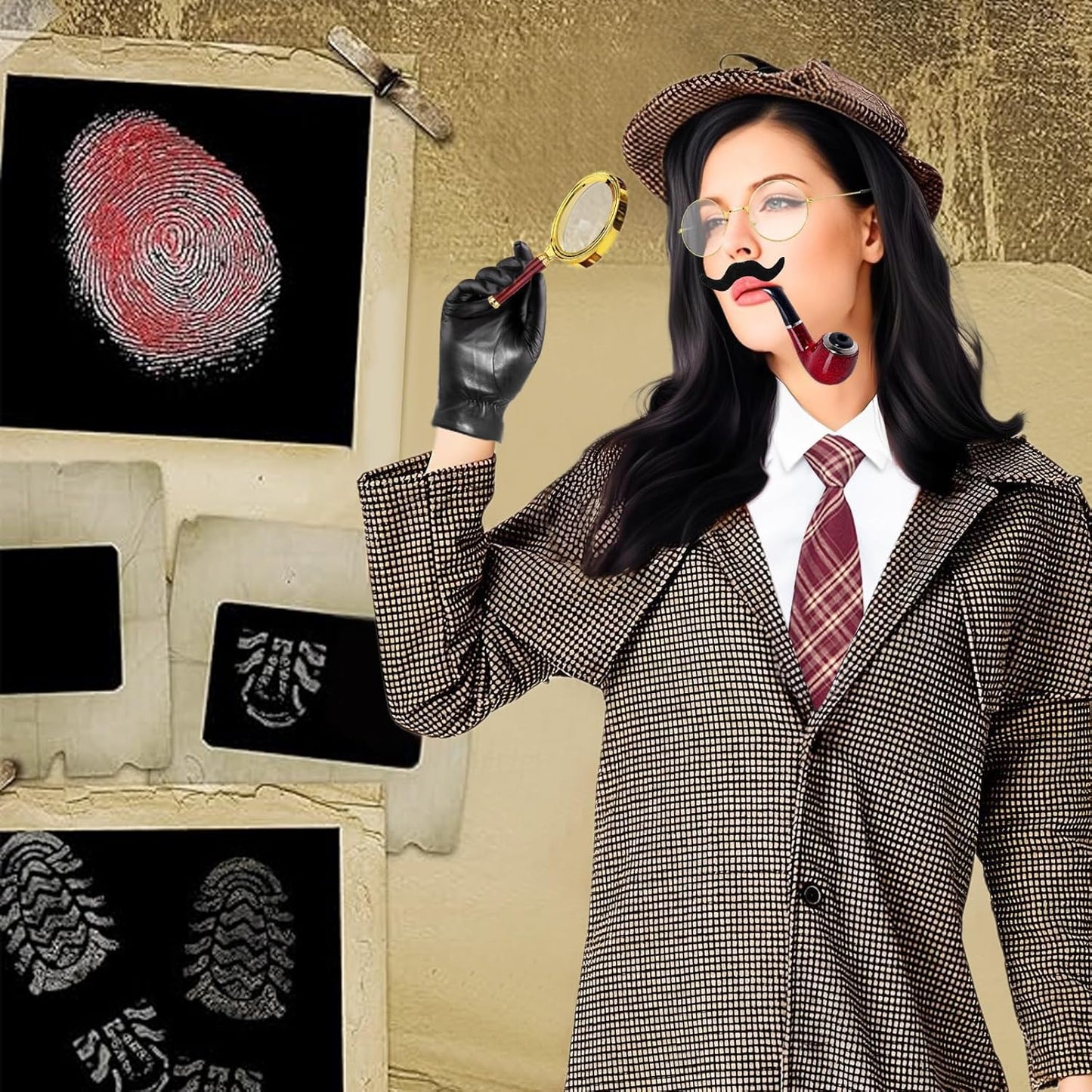 Detective Costume Accessories Set for Adults