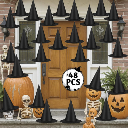 Witch Hats 12 PCS Hanging Halloween Decor with Rope