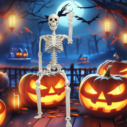 Halloween Skeleton Decorations 36 Inch Posable Full Body Yard Decor