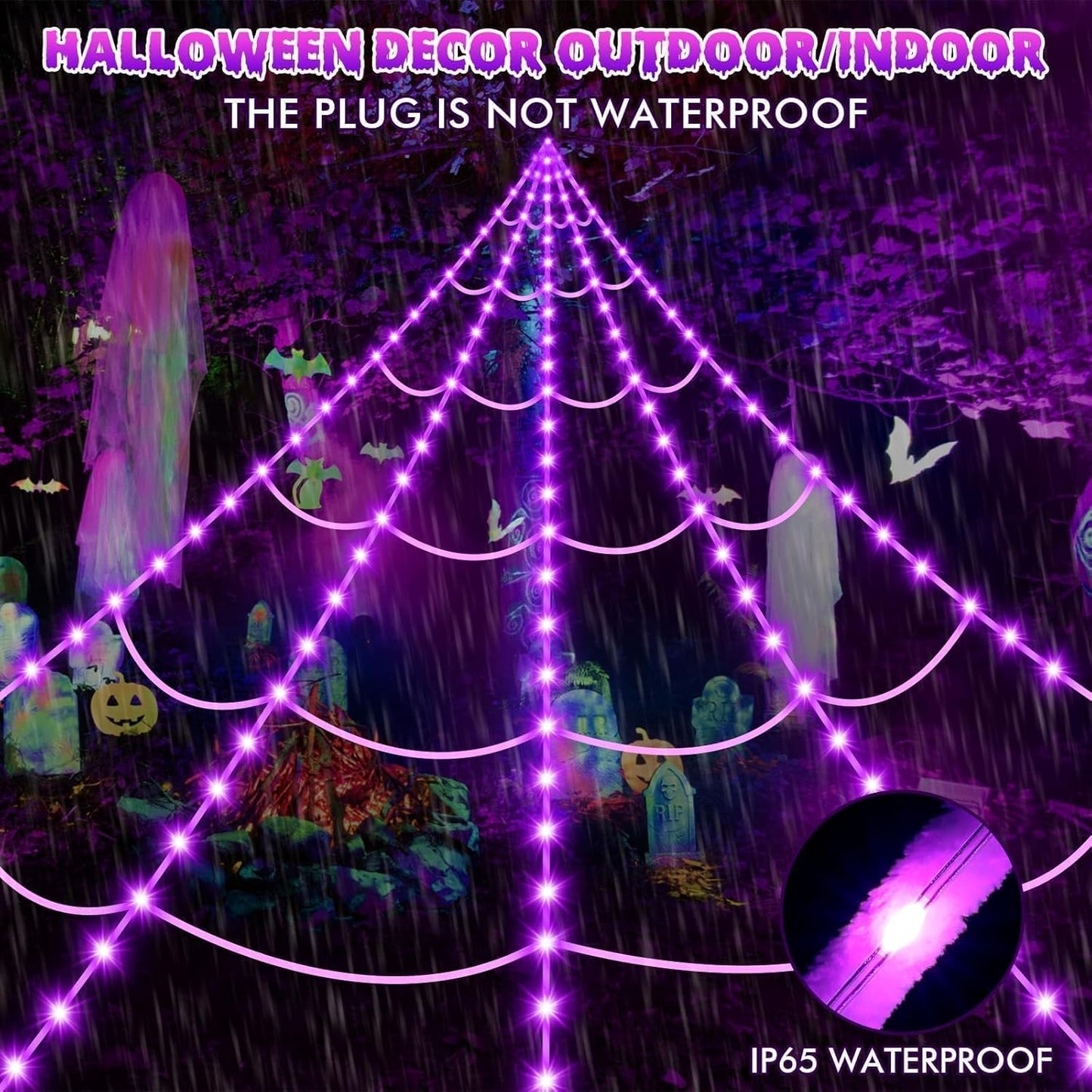Halloween Spider Web Lights